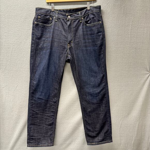 Levi's 541 Jeans Mens 36x30 (37x29 ACTUAL) Athletic Taper Blue Denim Indigo Dark - Picture 2 of 9